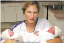  ?? COURTESY IMAGE FROM WASHINGTON POST VIDEO ?? Darlena Cunha with her twin daughters shortly after they were born. The former mommy blogger says she quit the gig after she realized that her girls, now 9, didn’t mind living out their young lives in the public sphere. She wanted to give them some privacy to preserve — and salvage their desire for privacy.