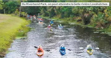  ??  ?? Du Riverbend Park, on peut atteindre la belle rivière Loxahatche­e.