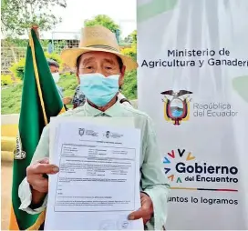  ?? ?? ENTREGA. Entrega de los títulos de propiedad de tierras.