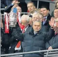  ??  ?? MYSTERY: Mourinho lifts trophy