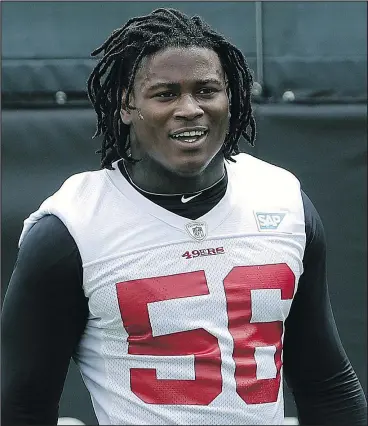  ?? — THE ASSOCIATED PRESS ?? The Redskins picked up Reuben Foster after he allegedly slapped a girlfriend in the face.