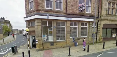  ?? Google Maps ?? Barclays bank in Great Harwood