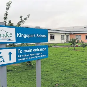  ??  ?? A single person linked to Kingspark School in Dundee tested positive.