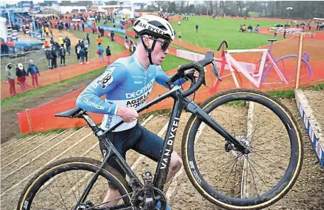  ?? | PHOTO : THOMAS BREGARDIS / OUEST-FRANCE ?? Killian Verschuren a terminé aux portes du podium, hier, à Camors lors des championna­ts de France U23.