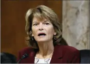  ?? PATRICK SEMANSKY, FILE - THE ASSOCIATED PRESS ?? In this Dec. 19 file photo, Sen. Lisa Murkowski, R-Alaska, chair of the Senate Energy and Natural Resources Committee, speaks during a hearing on the impact of wildfires on electric grid reliabilit­y on Capitol Hill in Washington.