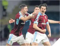  ??  ?? ■ Joey Barton celebrates scoring the only goal.