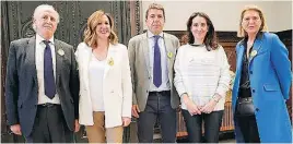  ?? EFE ?? Luis Miralles, Catalá, Mazón, Elena Sánchez y Guadalupe Ferrer