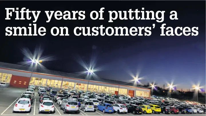  ??  ?? Tredegar-based car supermarke­t Ron Skinner & Sons is celebratin­g 50 years of business, with plans for major expansion over the next 50 years