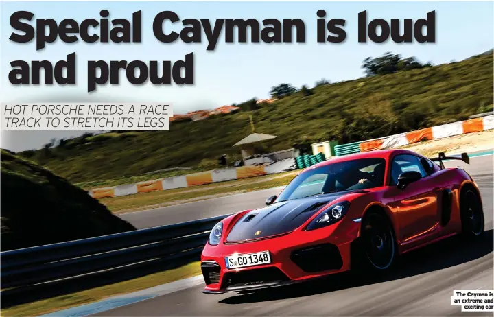  ?? ?? The Cayman is an extreme and exciting car