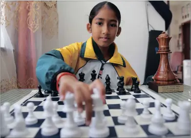  ?? PICTURE: MOTSHWARI MOFOKENG ?? 8-year-old Yanti Nunnan, a Grade 2 pupil at Penzance Primary, has done it again. She took part in a chess tournament in Port Elizabeth and walked off with first prize in her age category.