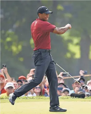  ?? JOHN DAVID MERCER/USA TODAY SPORTS ?? After wondering if he’d ever play golf, let alone on the PGA Tour, Tiger Woods has turned in a comeback for the ages.