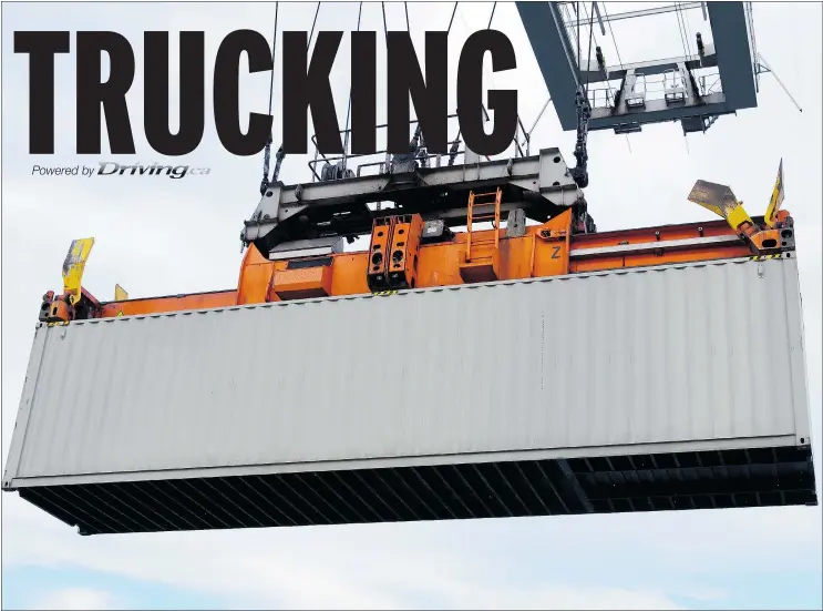  ?? — FOTOLIA FILES ?? The safety of drivers who work Vancouver’s busy dock areas is at the mercy of strangers — those who operate container cranes — says John Stirling.