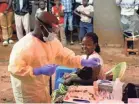  ?? JEROME DELAY/AP ?? A nurse vaccinates a child against Ebola last week in Beni, Democratic Republic of Congo.