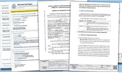  ?? D. A. ?? Documentos que acreditan la contrataci­ón de la empresa por parte del Ayuntamien­to de Cantoria.