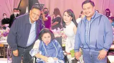  ?? ?? Dr. Loi Ejercito with her children Jude, Jackie and Jinggoy