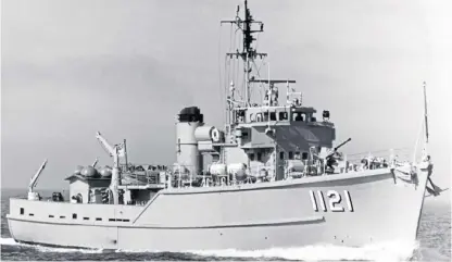  ??  ?? HMAS Curlew has been used by both the Royal Navy and the Australian Navy since being built in 1953.