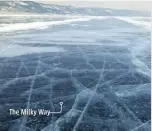  ??  ?? Sea and lake ice becomes stronger, when temperatur­es fall. The Milky Way