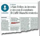  ??  ?? La lettera di Lapo Baroncelli pubblicata domenica scorsa dal «Corriere Fiorentino»