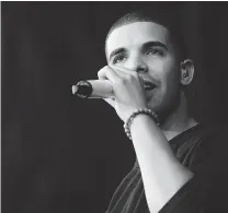  ?? ASHLEY FRASER/ POSTMEDIA NEWS ?? Drake has three nomination­s, including one for best rap song.