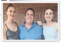  ??  ?? SAD NEWS: Desperate to attended their fathers funeral today are (from left) Charlotte and SarahJane Brown with the deceased dad Eric Brown (centre)