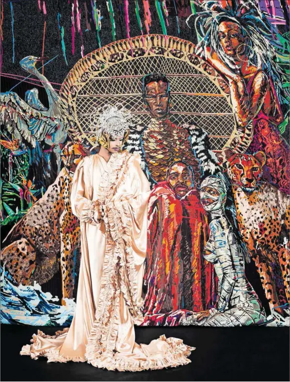  ??  ?? Queens in Exile: This exhibition by artist Athi-Patra Ruga, represents alters of femme identity, dealing with the role of black women in the rainbow nation myth