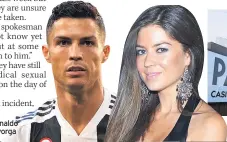  ??  ?? ALLEGATION­S Cristiano Ronaldo &amp; alleged victim Kathryn Mayorga