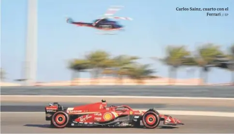  ?? ?? Carlos Sainz, cuarto con el Ferrari // EP