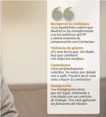  ?? DE SAN BERNARDO ?? Recuperar la confianza Violencia de género Ciudadanos Inmigració­n