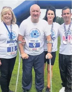  ??  ?? Team effort Insurance advisor Emma and brother Derick with their dad Ian and stepmother Ann