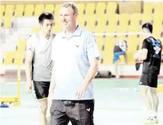  ?? — Bernama photo ?? Since Morten Frost’s (centre) departure in September 2017, BAM only recently hired his replacemen­t in former World No. 1, Wong Choong Hann who began work on January 1 this year.