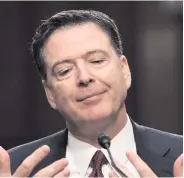  ??  ?? Former FBI Director James Comey testifies before the Senate intelligen­ce committee in Washington