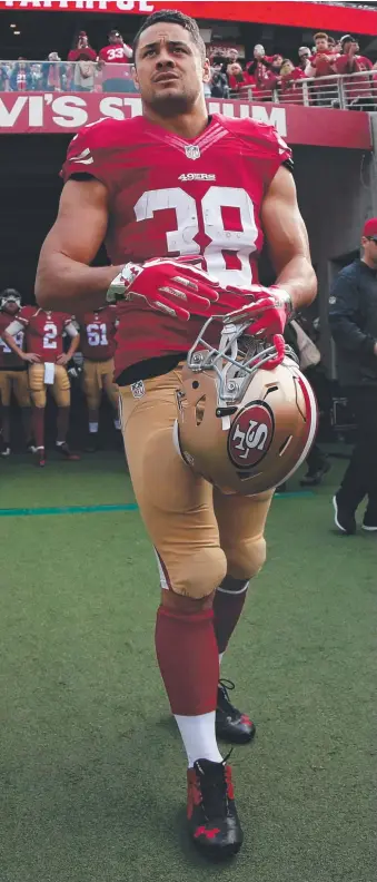  ?? Picture: GETTY IMAGES ?? Rugby league star Jarryd Hayne has been accused of raping a woman during his stint in the NFL with the San Francisco 49ers in 2015.