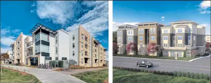  ?? Broomfield Planning Department/bizwest / Courtesy photo ?? Renderings of a proposed 221-unit apartment building in Broomfield.