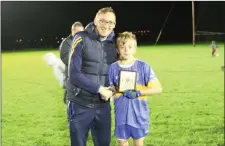  ??  ?? Sam Johnson picked up the Wicklow People Man of the Match award.