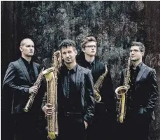  ?? FOTO: VERANSTALT­ER ?? Die vier jungen Saxofonist­en studieren an der Hochschule für Musik und Tanz in Köln.