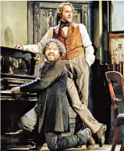  ??  ?? Double act: Rory Kinnear and Oliver Chris as Marx and Engels in Young Marx