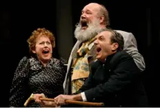  ?? Michael Henninger/Pittsburgh Public Theater ?? Helena Ruoti, John Ahlin and Tony Bingham in “Twelfth Night.”