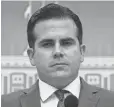  ?? THAIS LLORCA, EUROPEAN PRESSPHOTO AGENCY ?? Puerto Rico Gov. Ricardo Rossello Nevares announces the island’s bankruptcy filing.