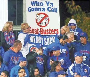  ?? JERRY LAI, USA TODAY SPORTS ?? Cubs fans hope this is the year their team can win the World Series for the first time since 1908.