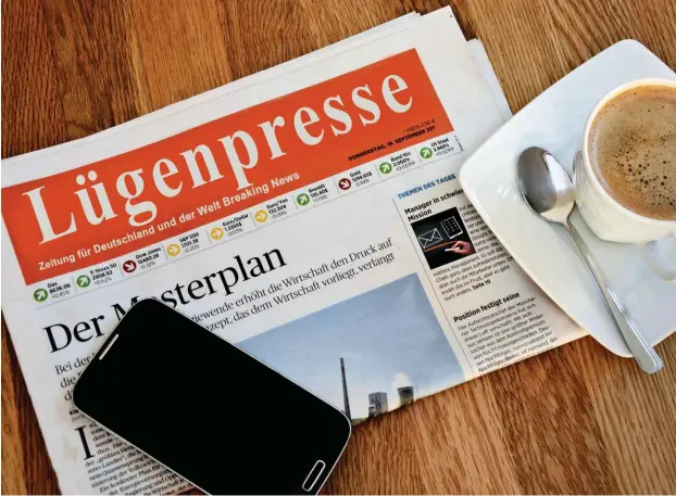  ?? Foto: fotolia/Marco2811 ?? Der Beweis: Es gibt sie doch, die Lügenpress­e!