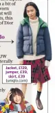  ??  ?? Jacket, £129, jumper, £39, skirt, £39 (uniqlo.com)