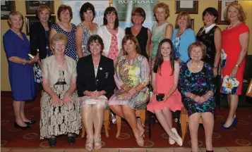  ??  ?? The lady Captain’s prize presentati­on in Rosslare. Back (from left): Kitty Hartnett, Angela McGuinness, Kitty Roche, Vandra Deacon, Siobhán Redmond, Mary Kelleher, Anne Cullimore, Mary Roche, Mary O’Shaughness­y, Anne Brennan. Front (from left): Valerie...