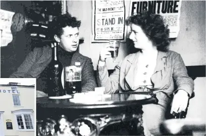  ?? Picture: Nora Summers ?? Dylan Thomas and his wife Caitlin in Brown’s Hotel in Laugharne.