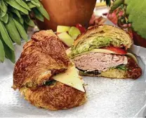  ??  ?? The ABLT at Hatch Cafe & Bakery in Bulverde incorporat­es turkey, avocado, bacon, lettuce, tomato and herb mayo.