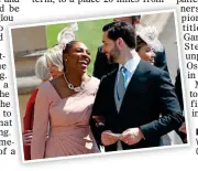  ??  ?? IN THE PINK: Serena Williams with husband Alexis Ohanian at the royal wedding
