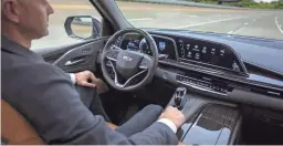  ?? CADILLAC ?? The 2021 Cadillac Escalade’s Super Cruise hands-free driving system will add automated passing.