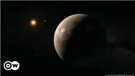  ??  ?? Impresión artística del planeta Proxima b orbitando la estrella enana roja Proxima Centauri, la estrella más cercana al sistema solar.