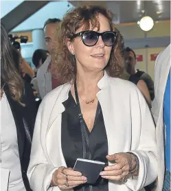  ?? Picture: GC Images. ?? Susan Sarandon arrives at Nice Airport.