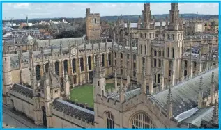  ??  ?? La revista Times Higher Education (THE) relevó el listado de las mejores 1,000 universida­des del mundo, que encabeza la de Oxford, de Reino Unido (foto)