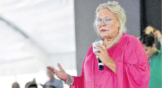  ?? ?? Reforma impositiva. Es el eje del proyecto que enviará Elisa Carrió al Congreso.